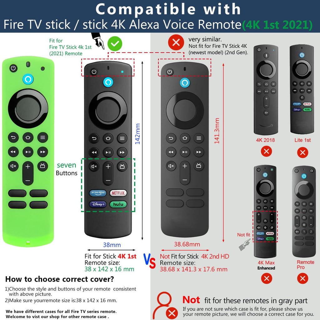 Silicone Remote Covers 3pcs Glow Green Blue Red J282570