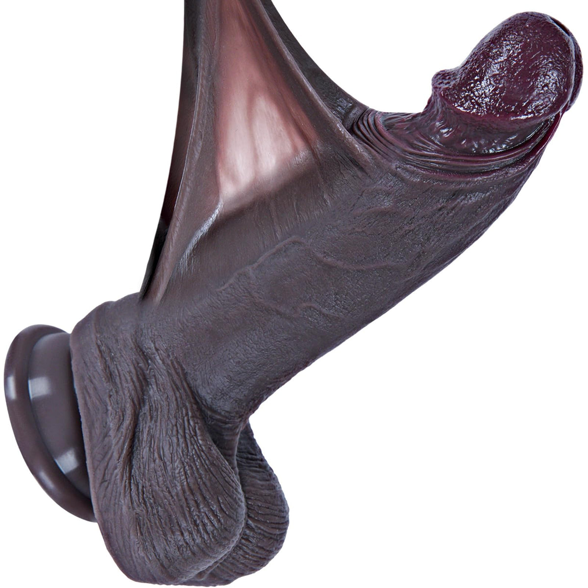 7.5" Black Silicone Dildo with Suction Cup L8741