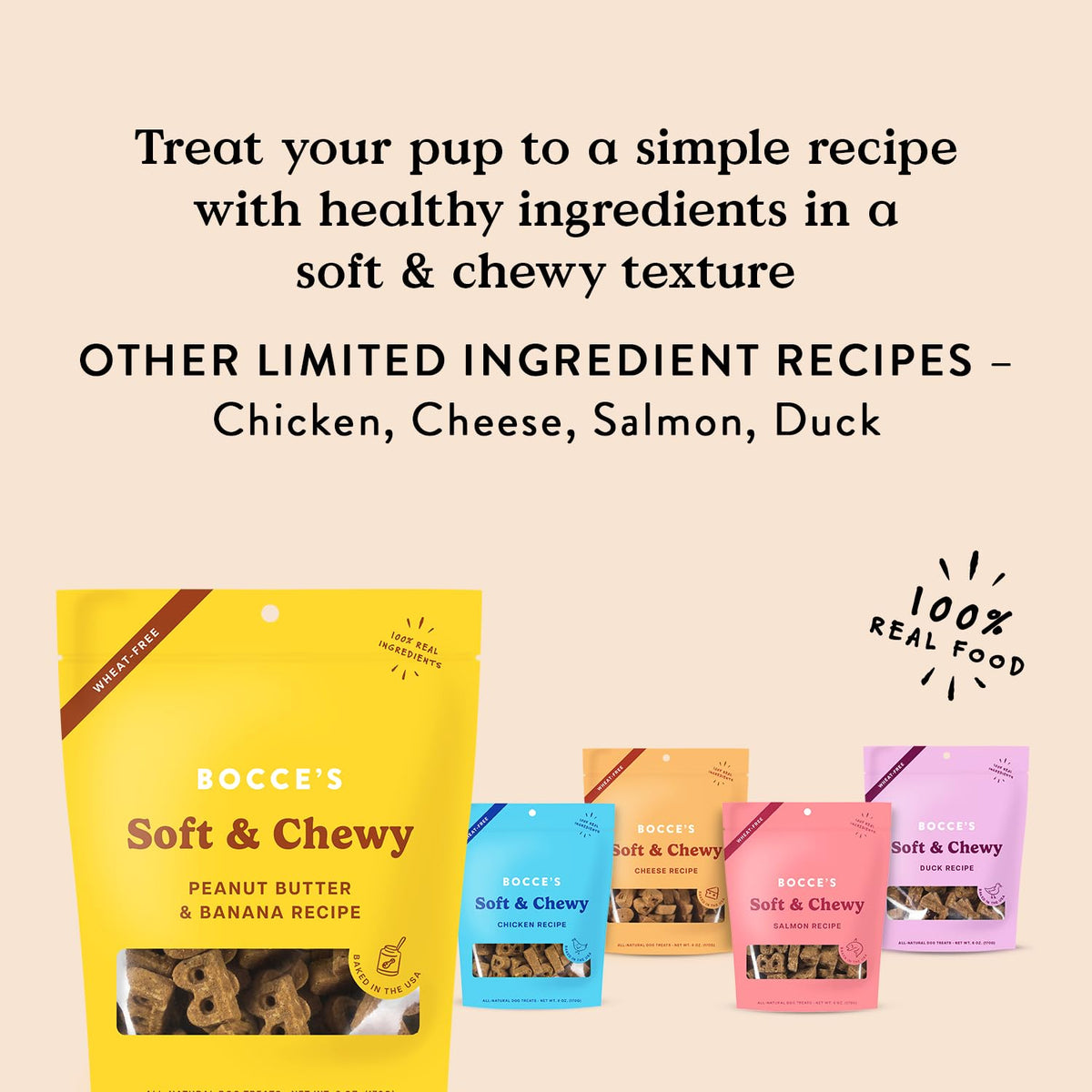 PB & Banana Flavor Soft & Chewy Dog Treats, 6 oz G2009