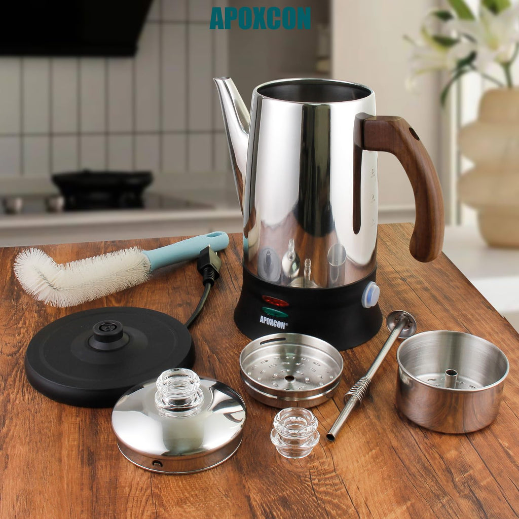 Electric Stainless Steel Coffee Percolator 8 Cup V448