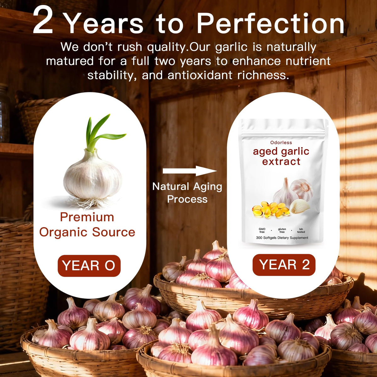 Odorless Organic Garlic Capsules K9743