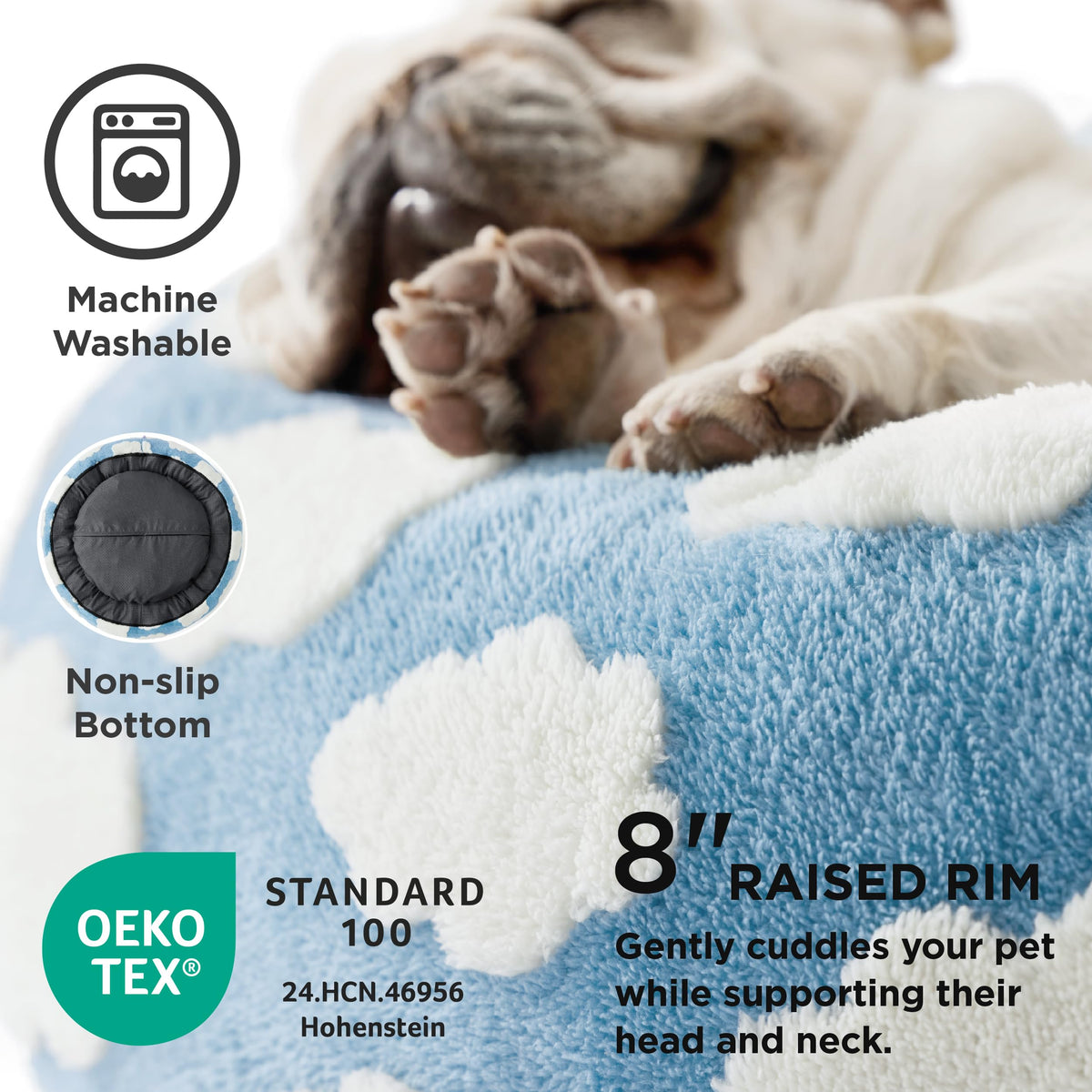 Blue 30x30x8in Dog Bed U89801