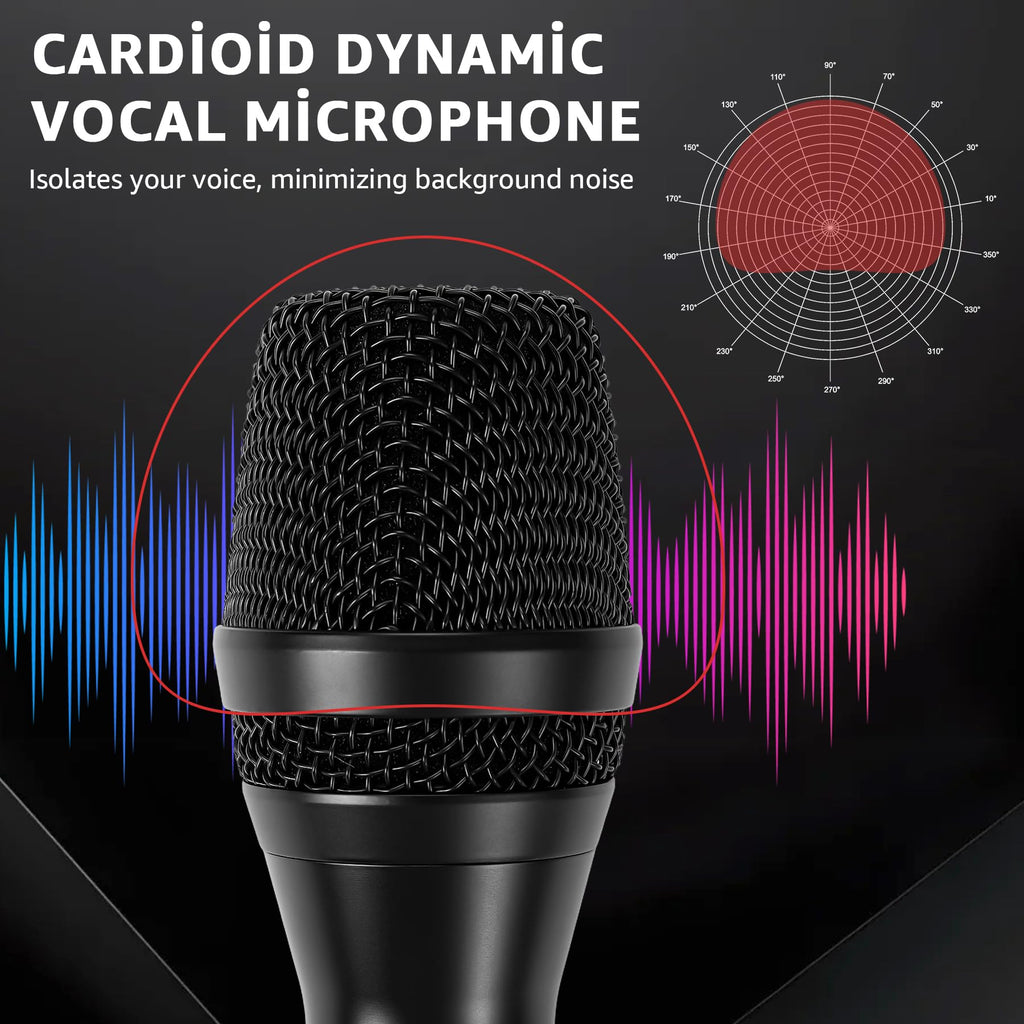 Wired Dynamic Handheld Karaoke Microphone with On and Off Switch X265568