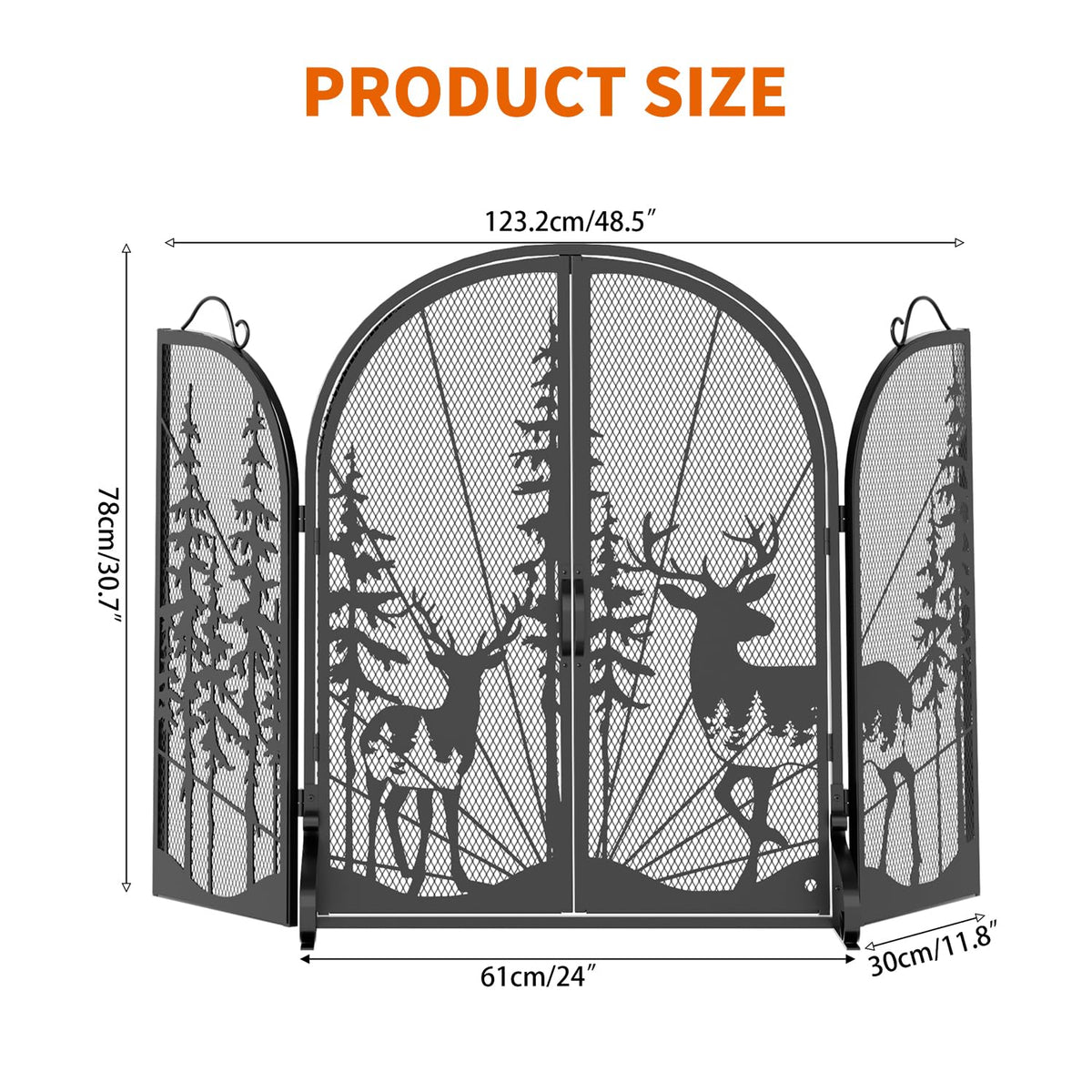 Fireplace Screen with Doors F731
