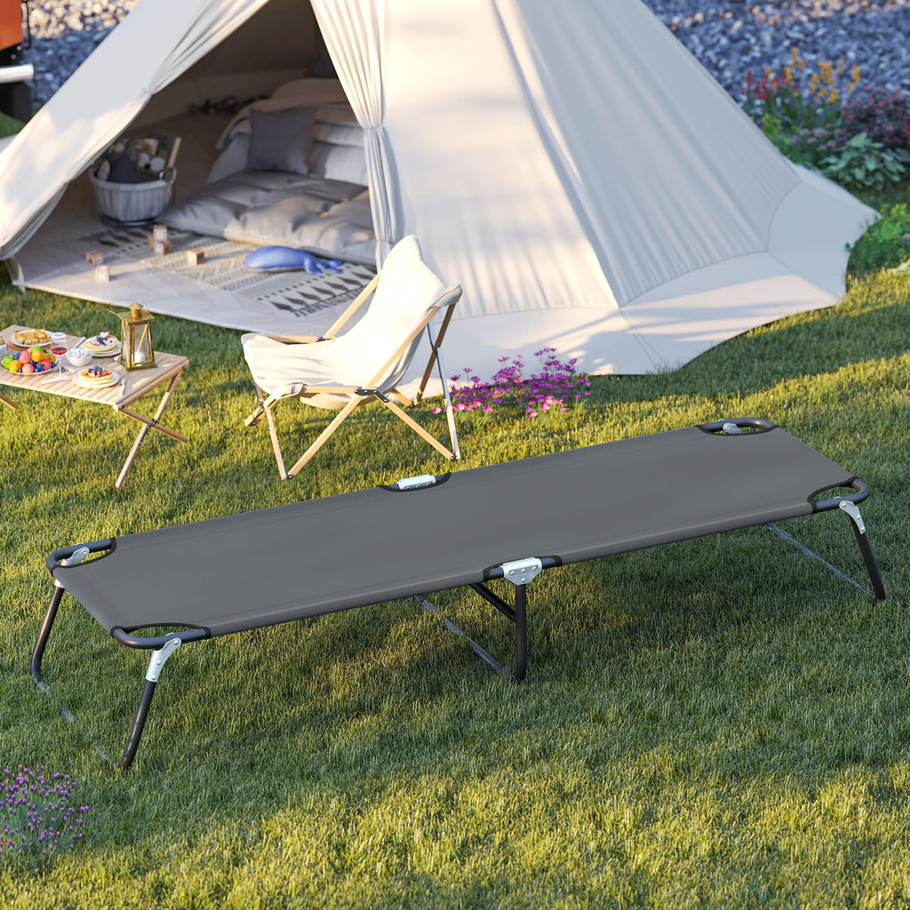 Folding Camping Cot Portable Ultralight Compact Sleeping Cot Bed Oxford Fabric I3911