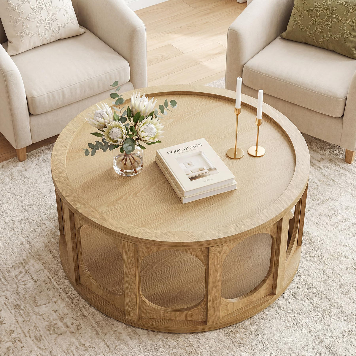 Round Coffee Table with Storage E991901