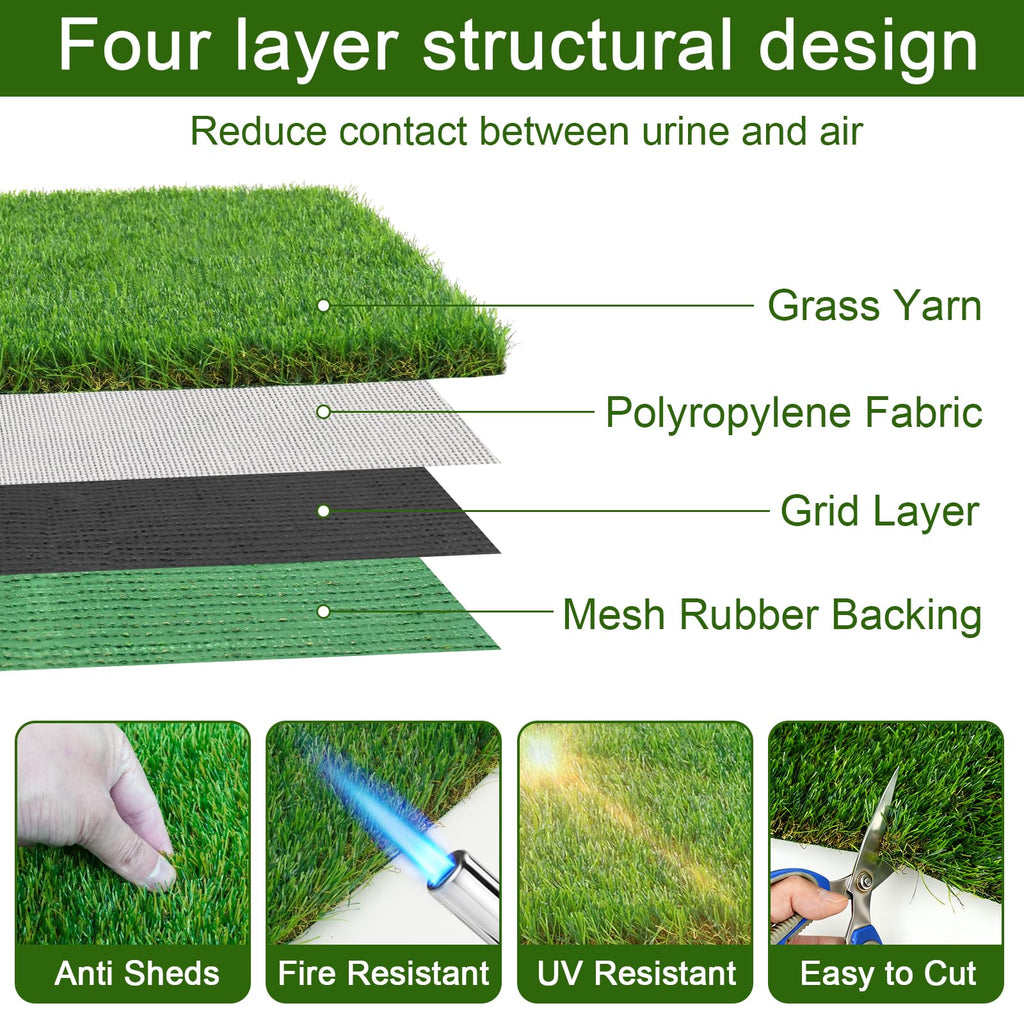 2 Pack 14 x 18 Inch Artificial Grass Dog Pee Pads V74181