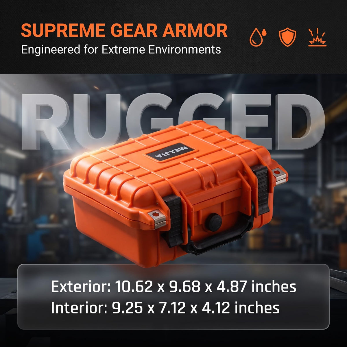 Portable IP67 Waterproof Protective Case with Customizable Foam E827484
