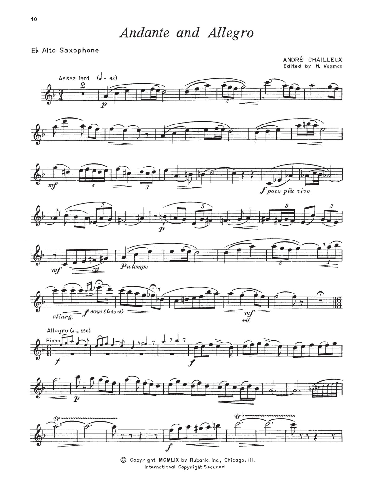 Alto Saxophone Songbook and Sheet Music Y40293