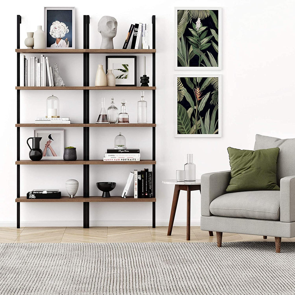 5-Shelf Oak Wood Modern Bookcase F69489