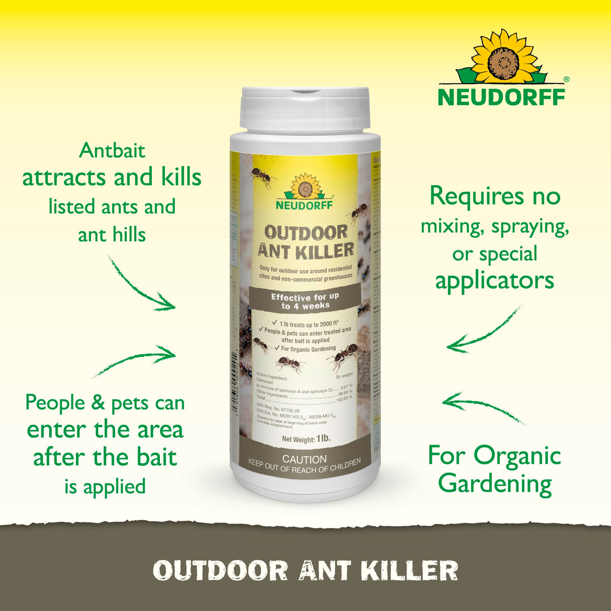 Outdoor Ant Bait Granules 1 LB A223