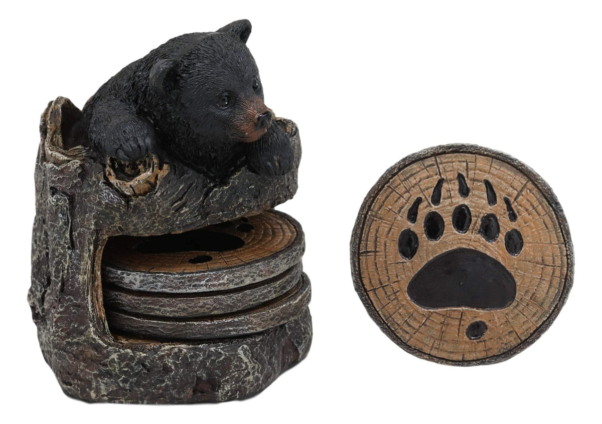 Black Bear Coaster Set with 4 Coasters X604881