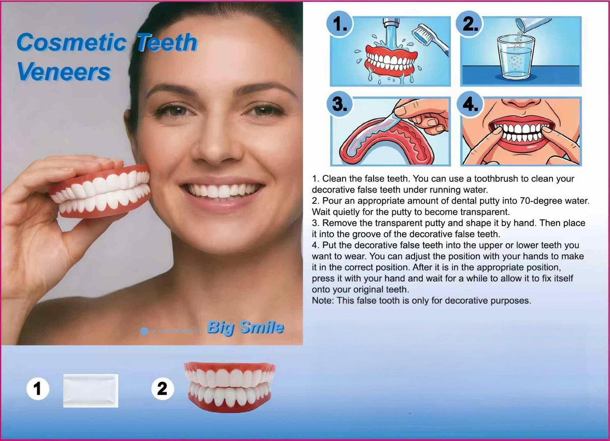Adjustable Silicone Full-Mouth Denture Set O41994