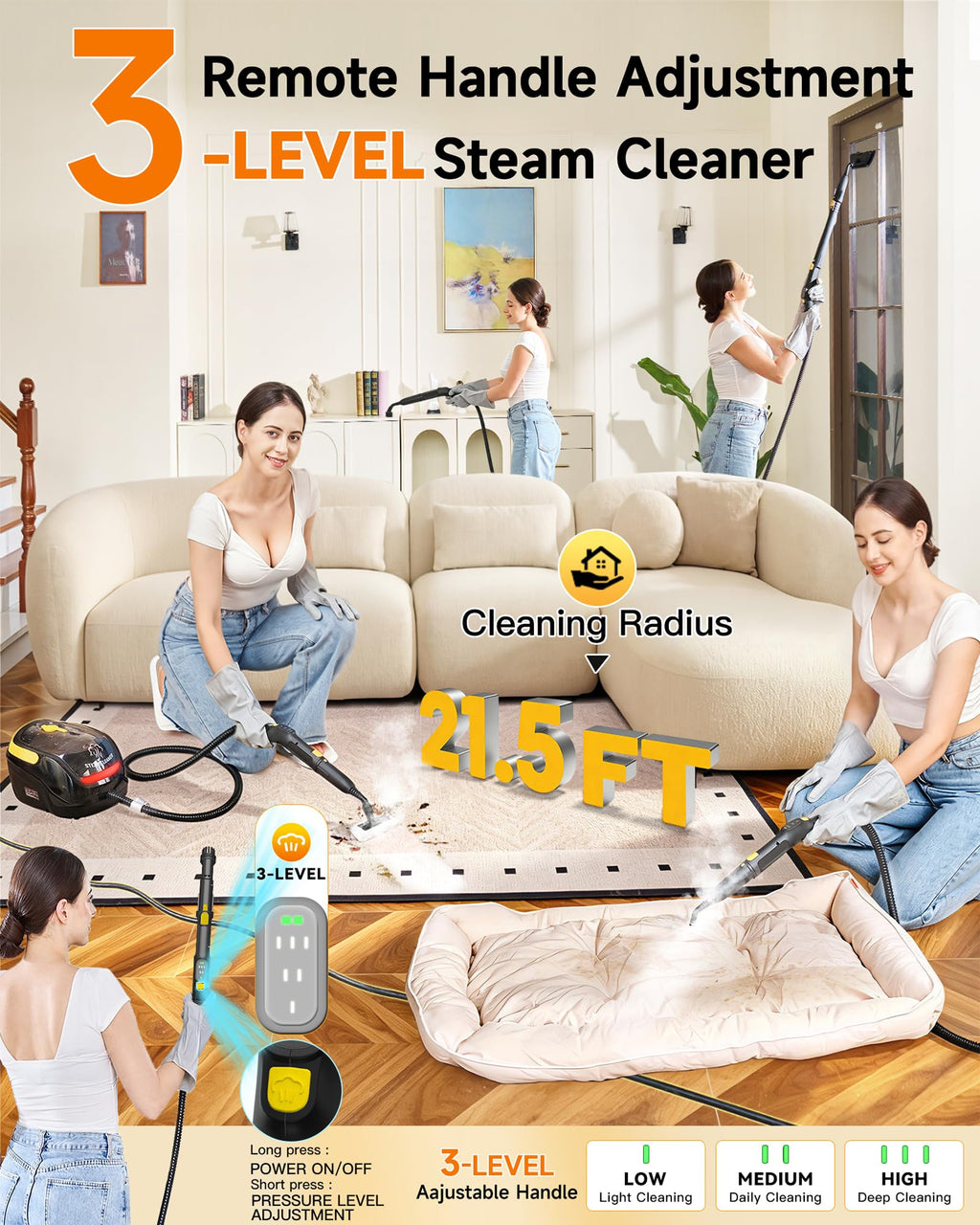 Steam Cleaner with Mop, 25 Accessories R901