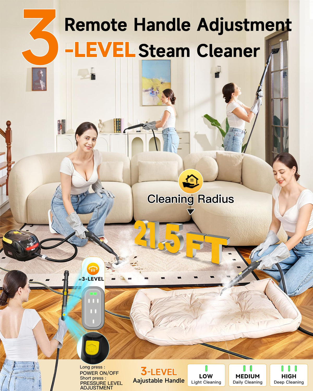 Steam Cleaner with Mop, 25 Accessories R901