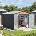 10x12x7.4FT Outdoor Storage Shed with Lockable Doors O42657