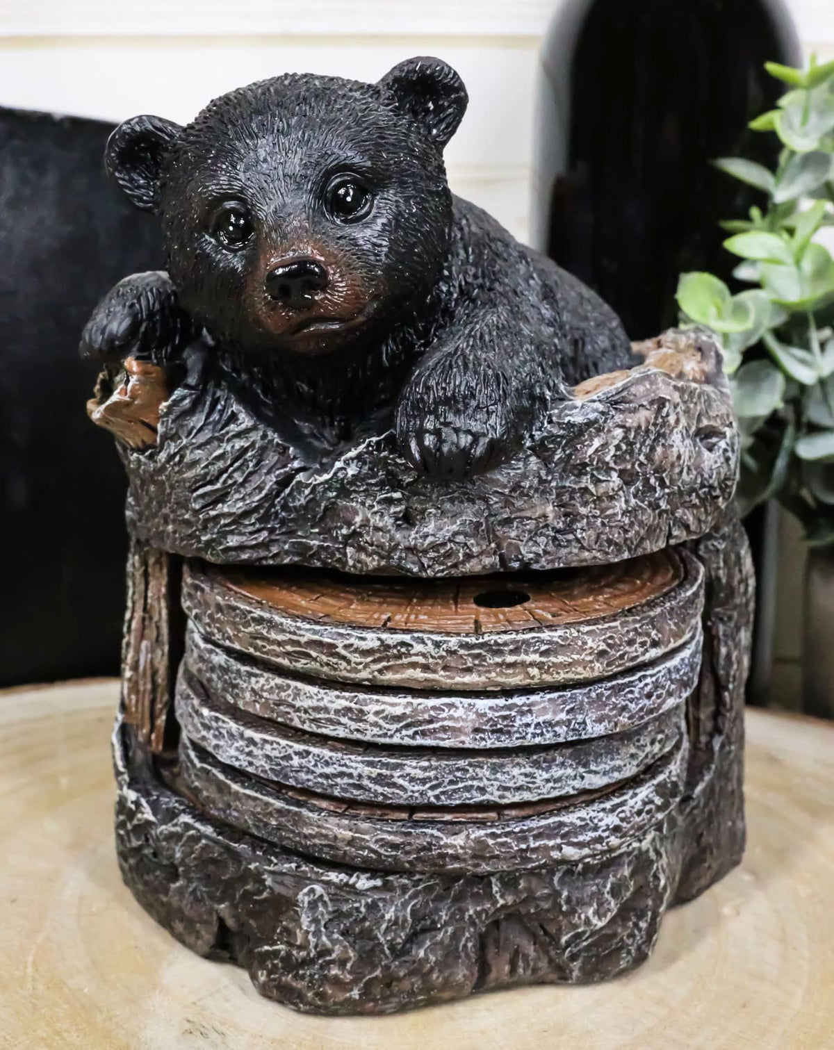 Black Bear Coaster Set with 4 Coasters X604881