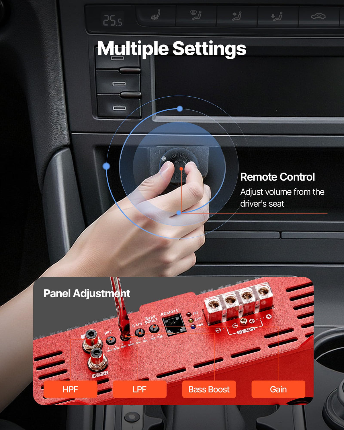1-Channel Class D Car Audio Amplifier I738878