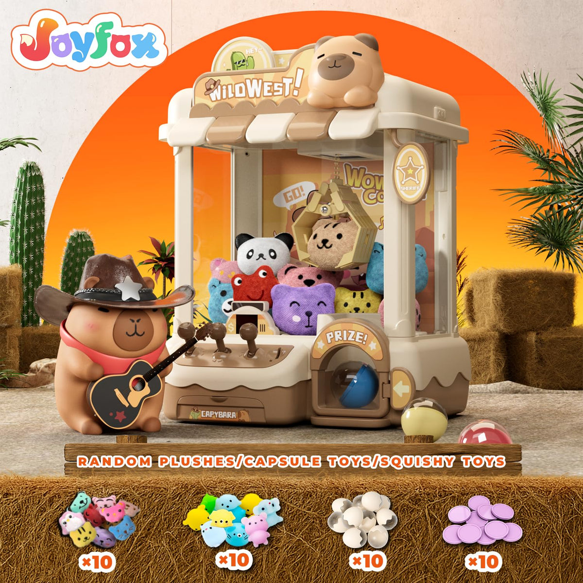 Claw Machine with Plush Toys and Capsules R9127