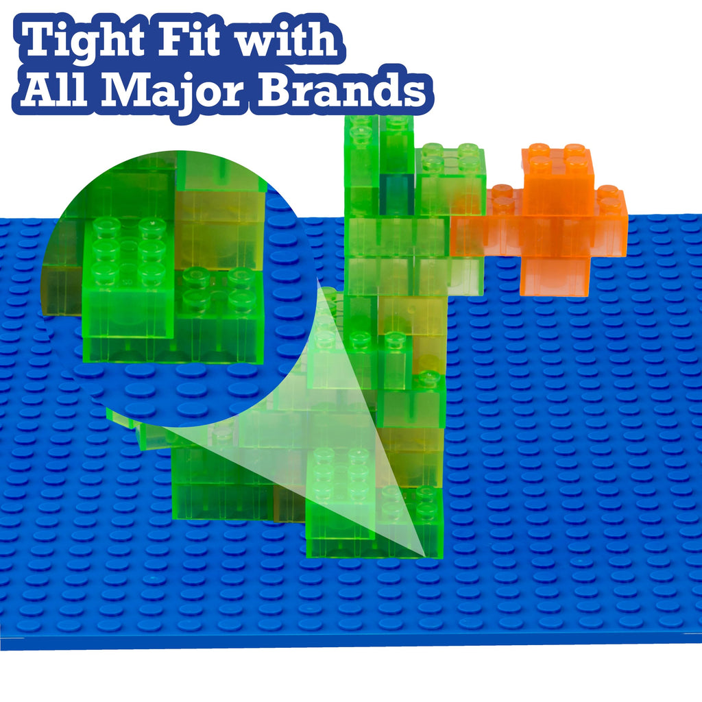Green Blue White 10x10" Building Bricks Baseplates 4 Pack Q815
