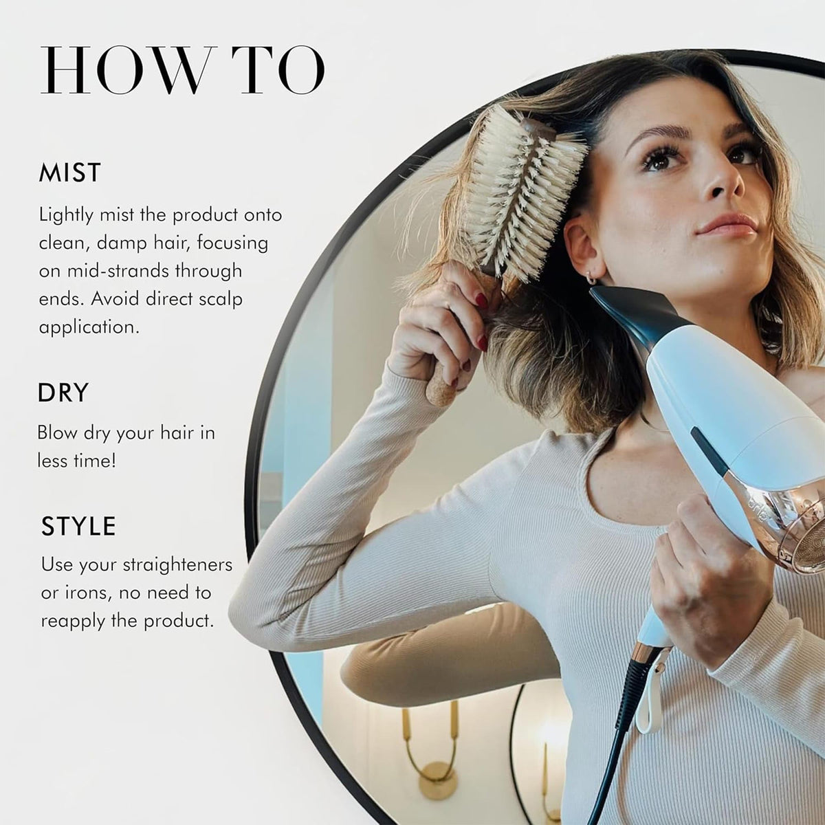 Blow Dry Spray with Heat Protection and Frizz Control 4 fl oz K31798