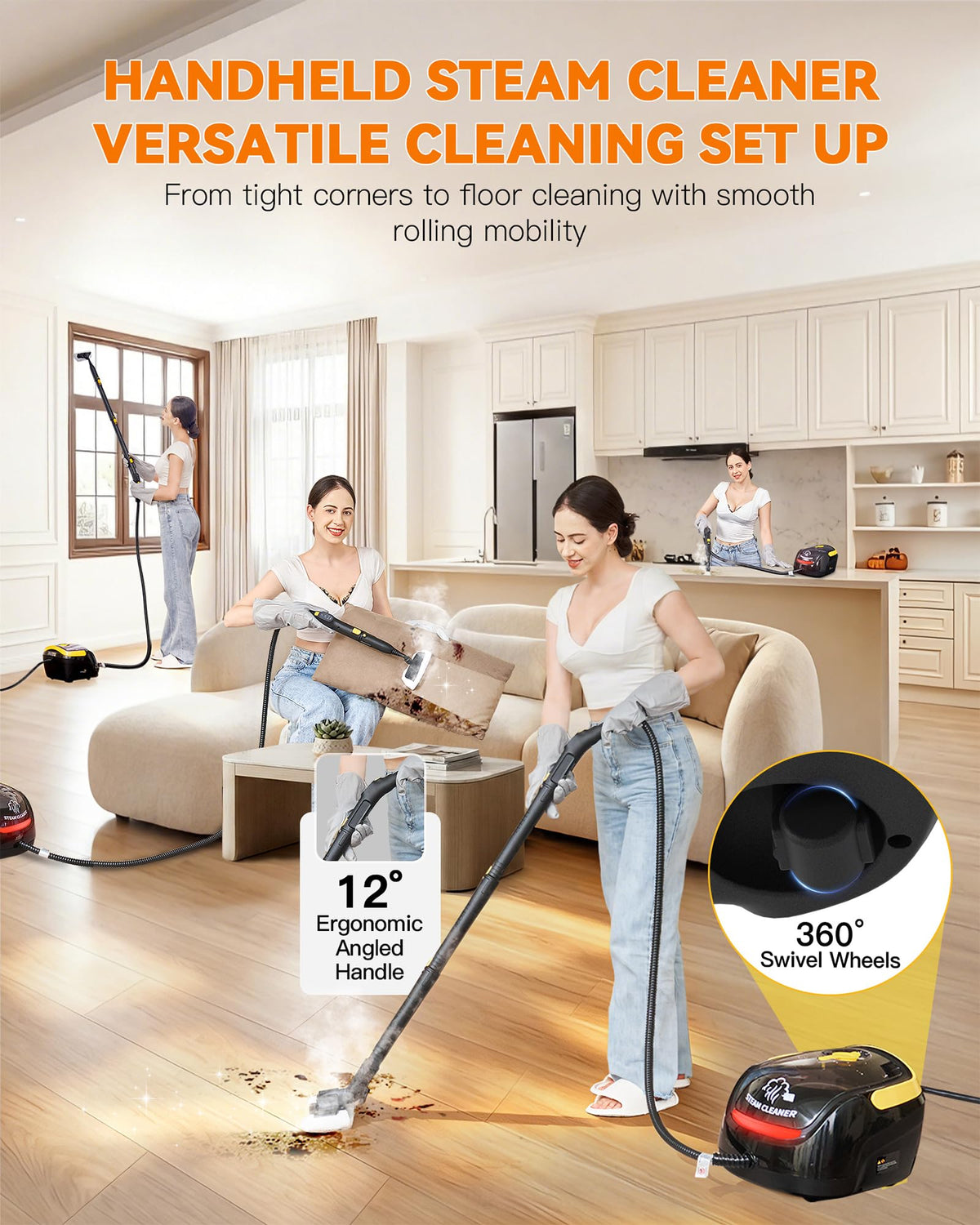 Steam Cleaner with Mop, 25 Accessories R901