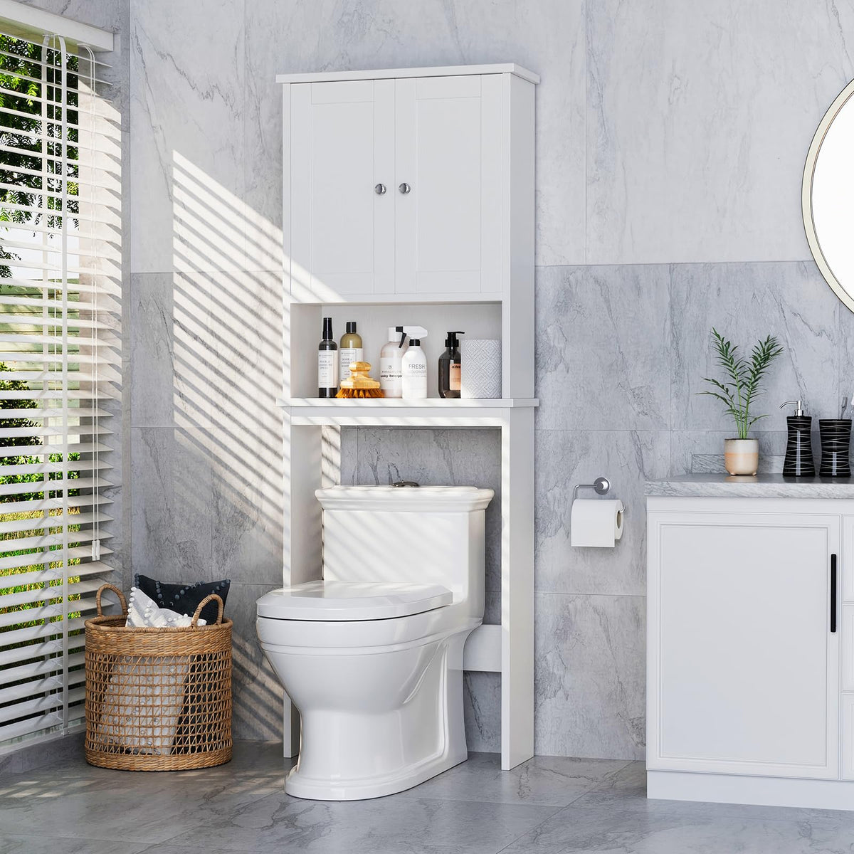 Over the Toilet Storage Cabinet, White G434
