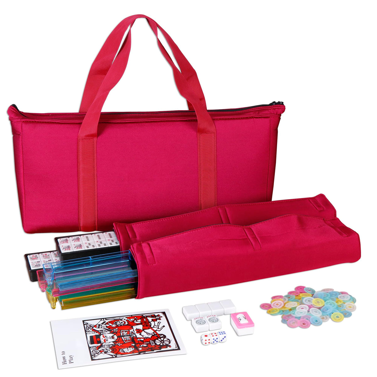 166 Tiles Mah Jongg Set with Soft Velour Bag L9119