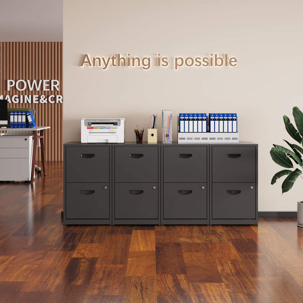 2 Drawer Metal File Cabinet with Lock I875552