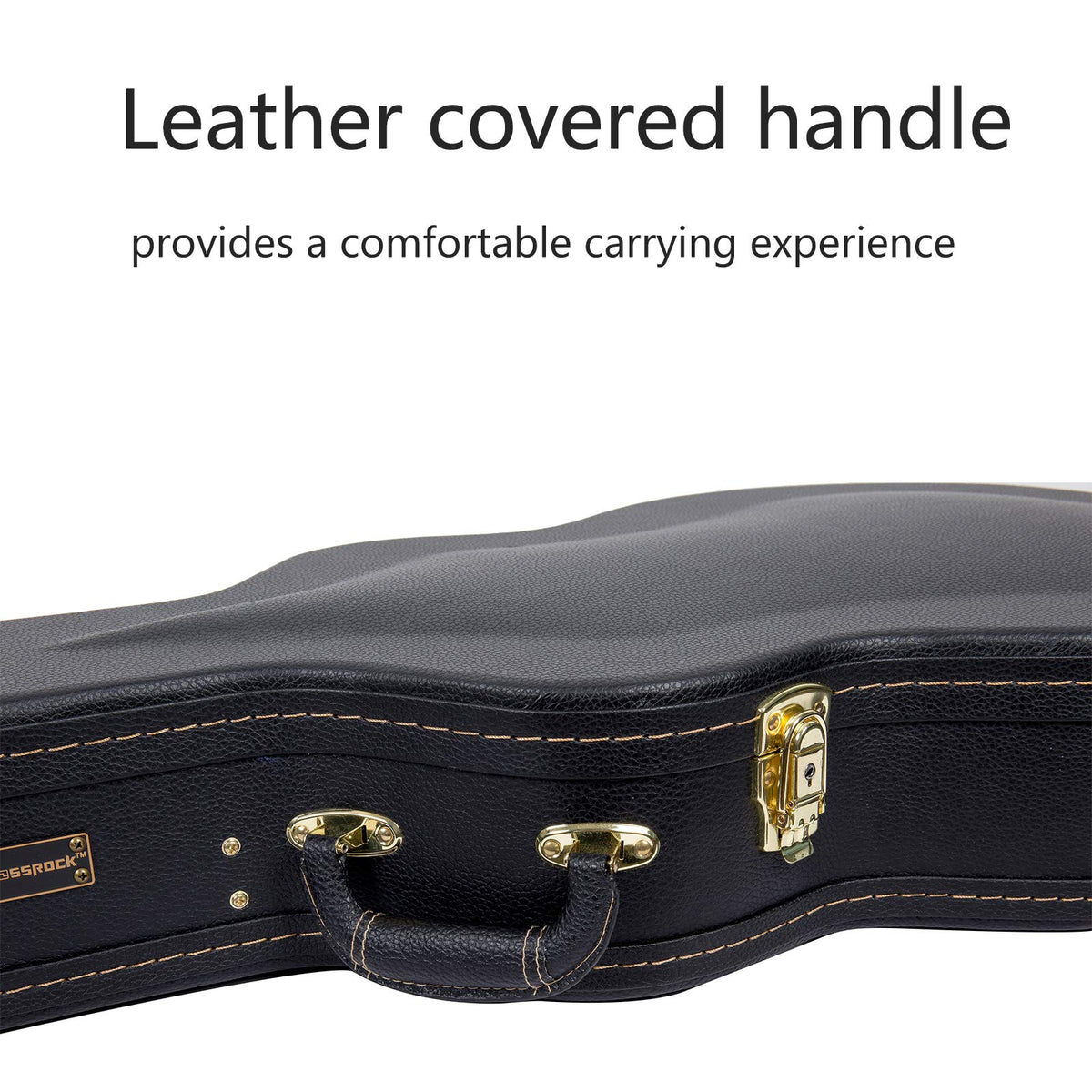 Black Wooden Case for 16" Archtop Hollow Body Jazz Electric Guitars O288998
