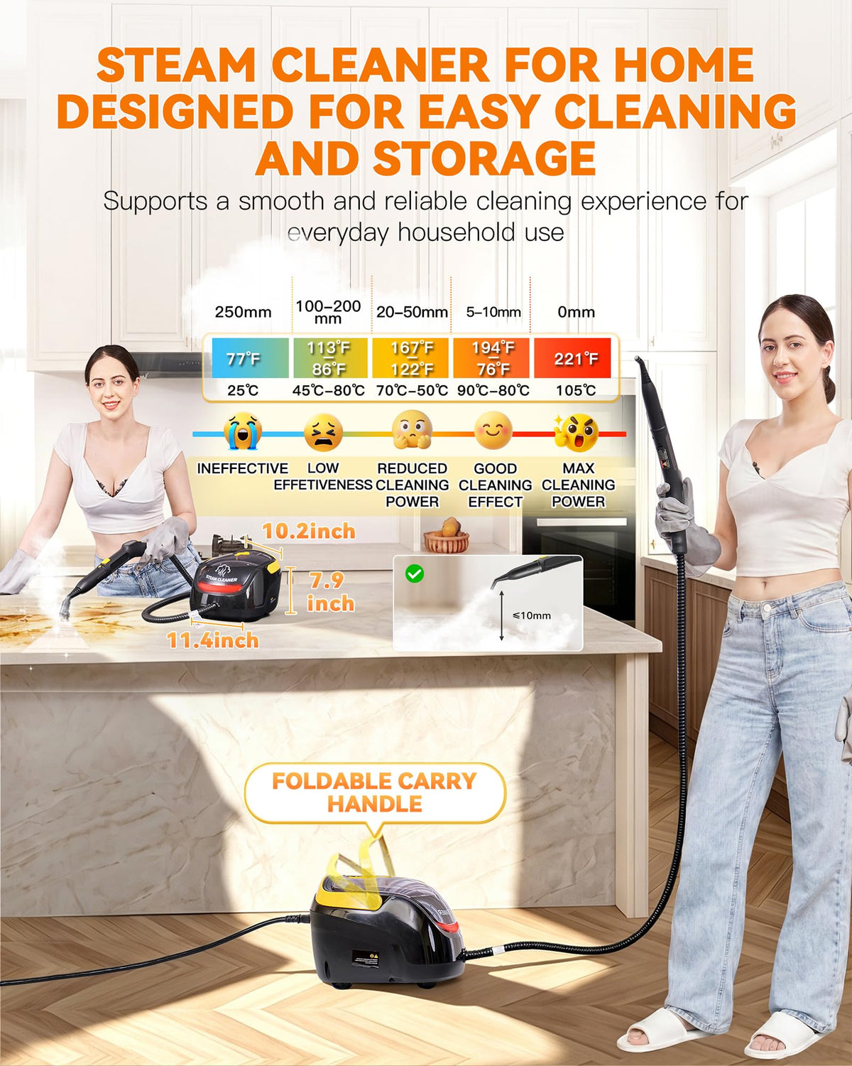 Steam Cleaner with Mop, 25 Accessories R901