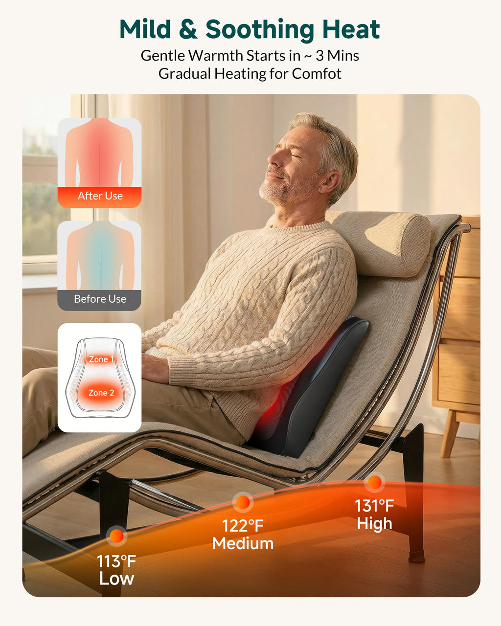 4D Shiatsu Neck Massage Pillow with Heat A324517