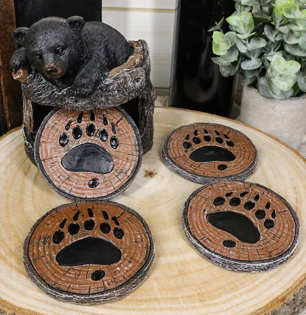 Black Bear Coaster Set with 4 Coasters X604881