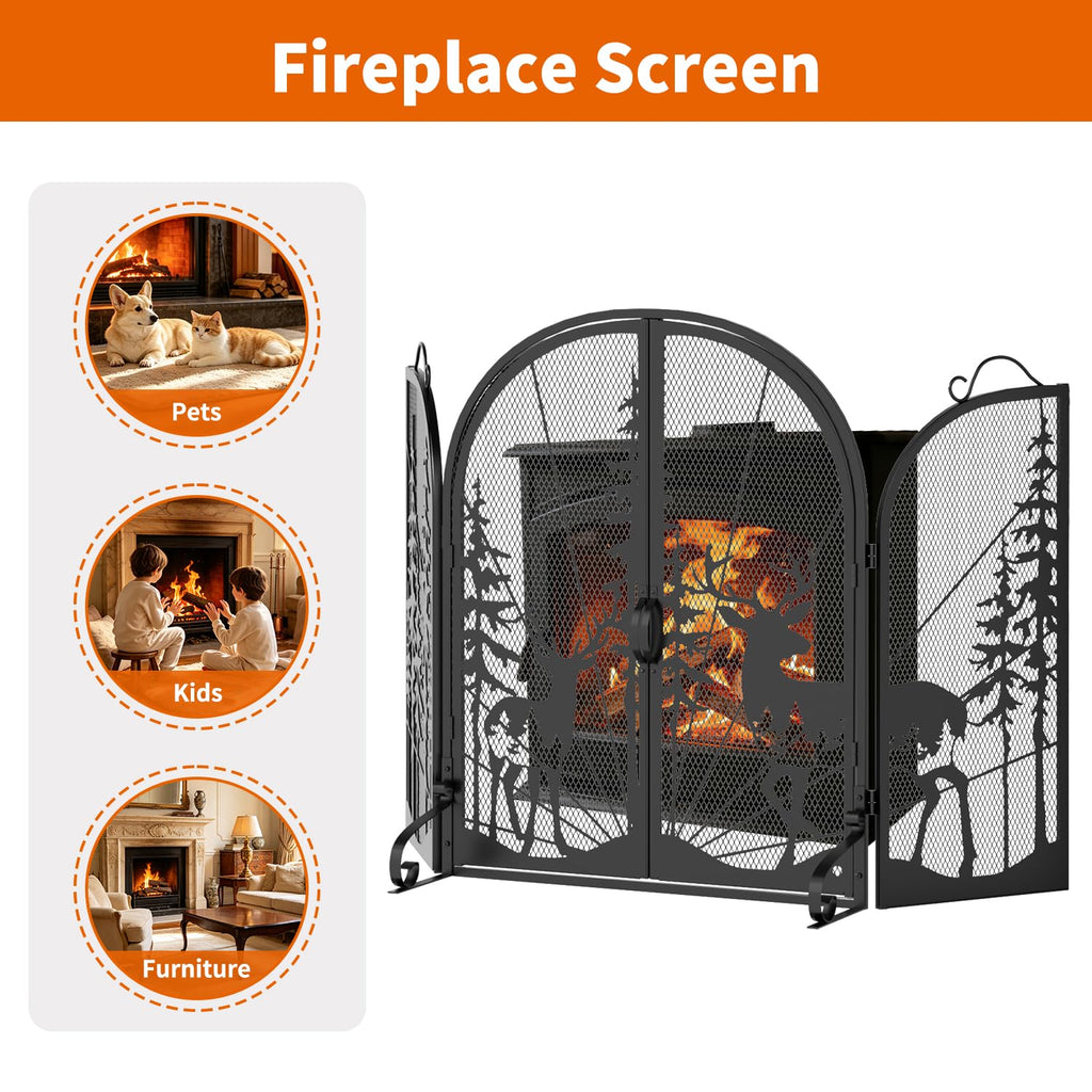 Fireplace Screen with Doors F731