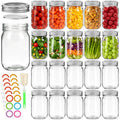 20 Pack 12oz Glass Mason Jars with Lids and Bands J891067