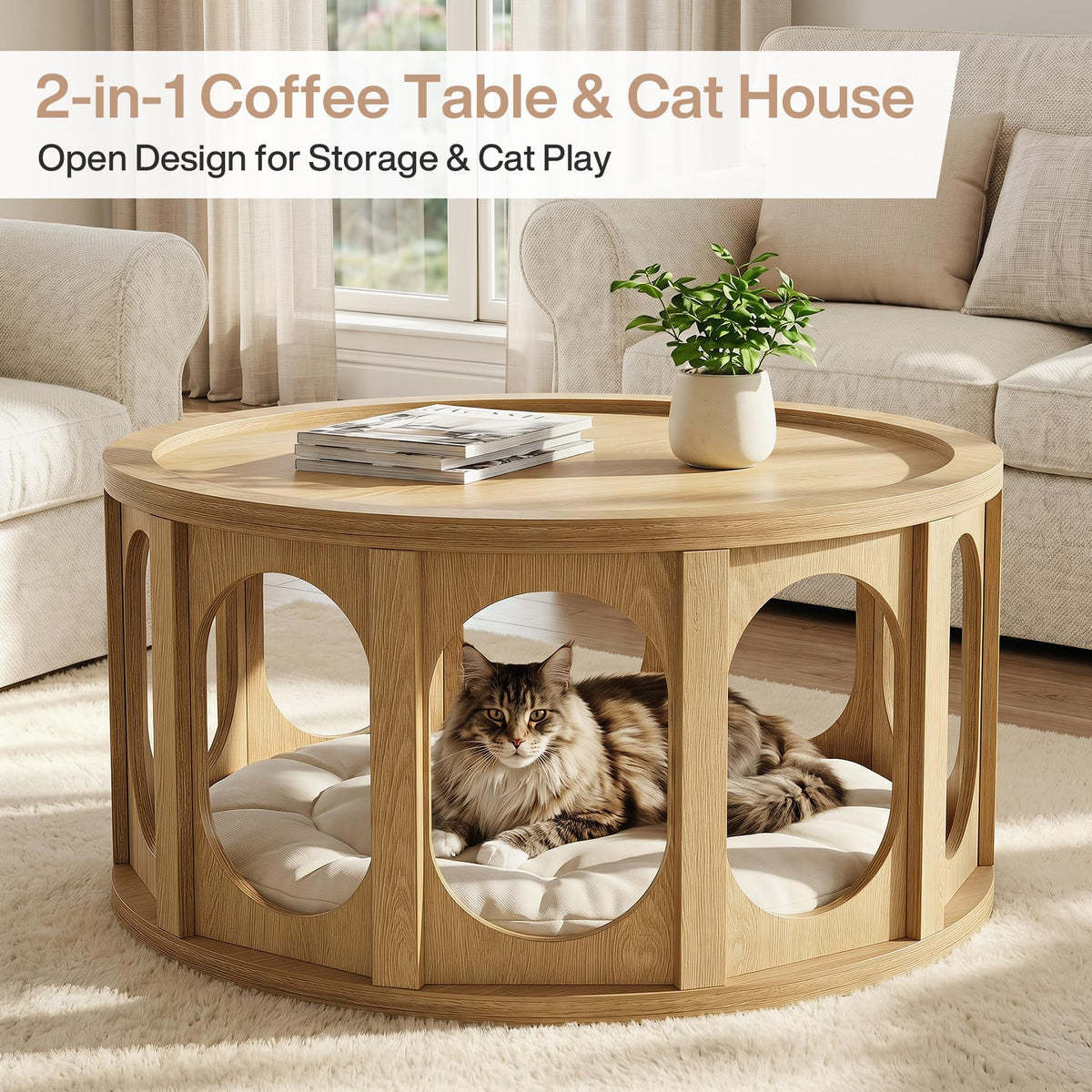 Round Coffee Table with Storage E991901