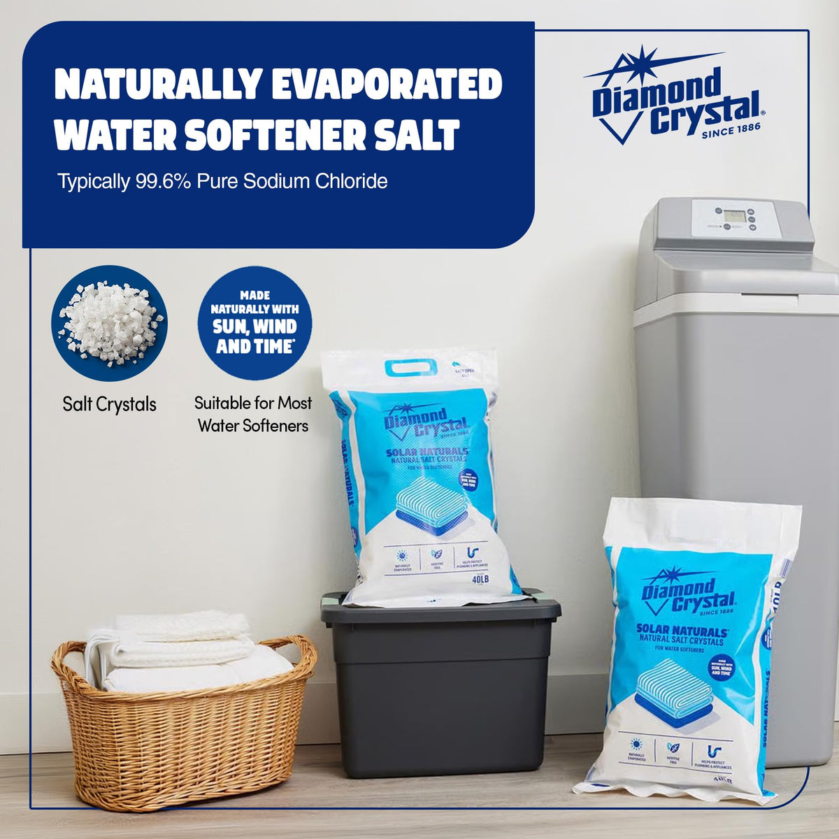 6 Pack Water Softener Salt, 40 lbs O645833