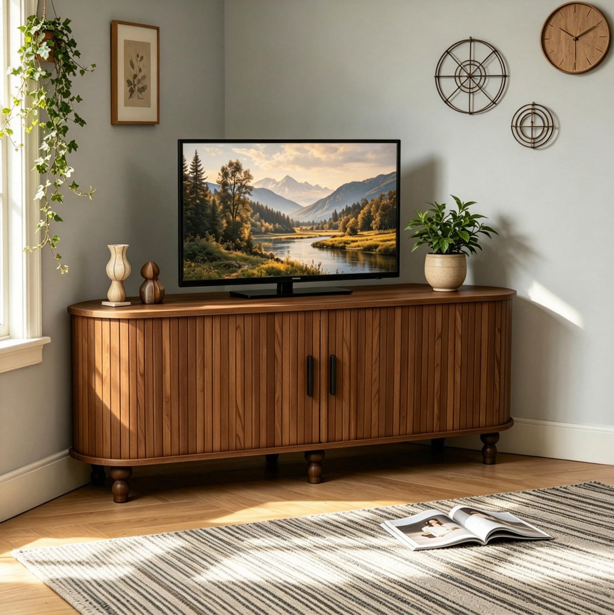 45" Corner TV Stand with Storage K6097