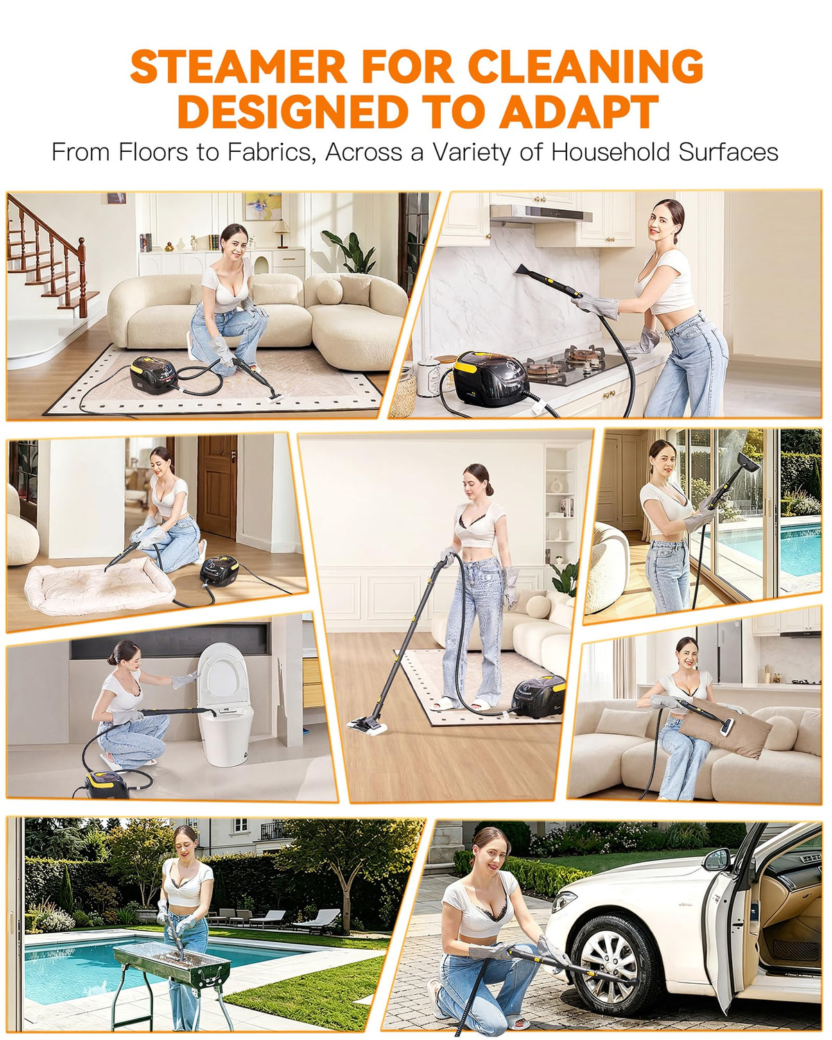 Steam Cleaner with Mop, 25 Accessories R901