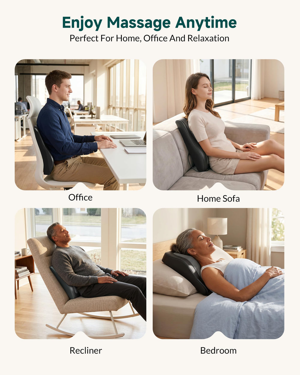 4D Shiatsu Neck Massage Pillow with Heat A324517