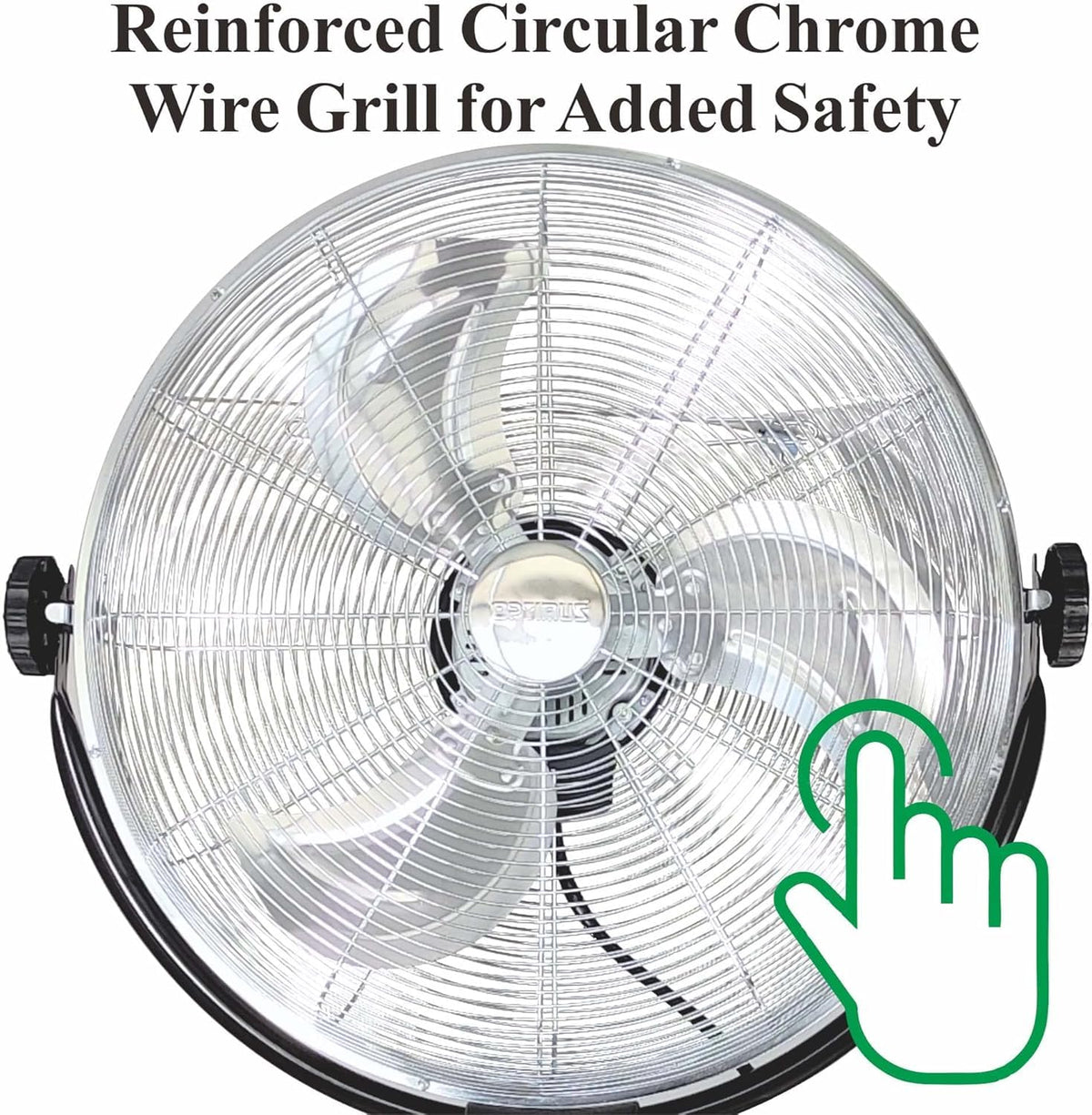 20" 3-Speed Metal Oscillating Stand Fan with Chrome Grill R658