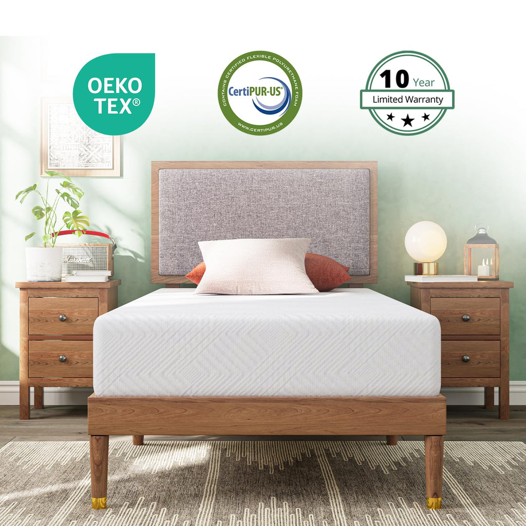 Twin 6 Inch Green Tea Gel Memory Foam Mattress T62773