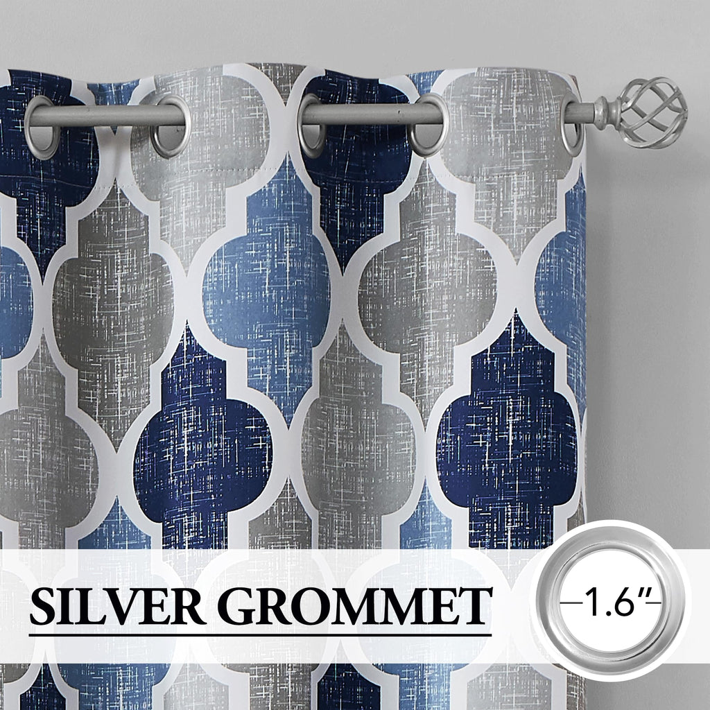 Blue Grey 100x84 Blackout Curtains R3510