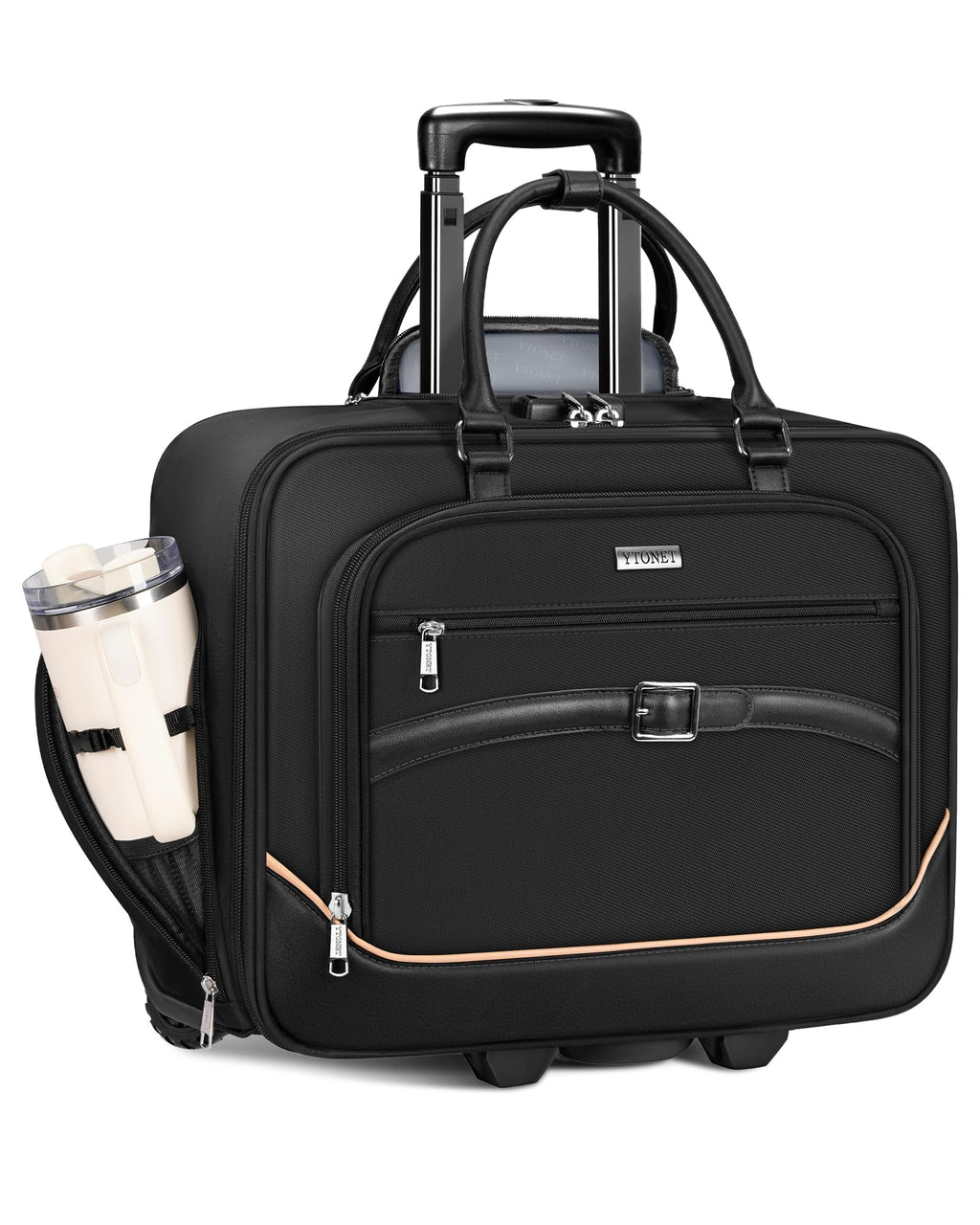 Black 17.3 In Rolling Laptop Bag with Wheels V984725