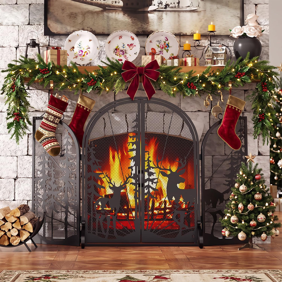 Fireplace Screen with Doors F731
