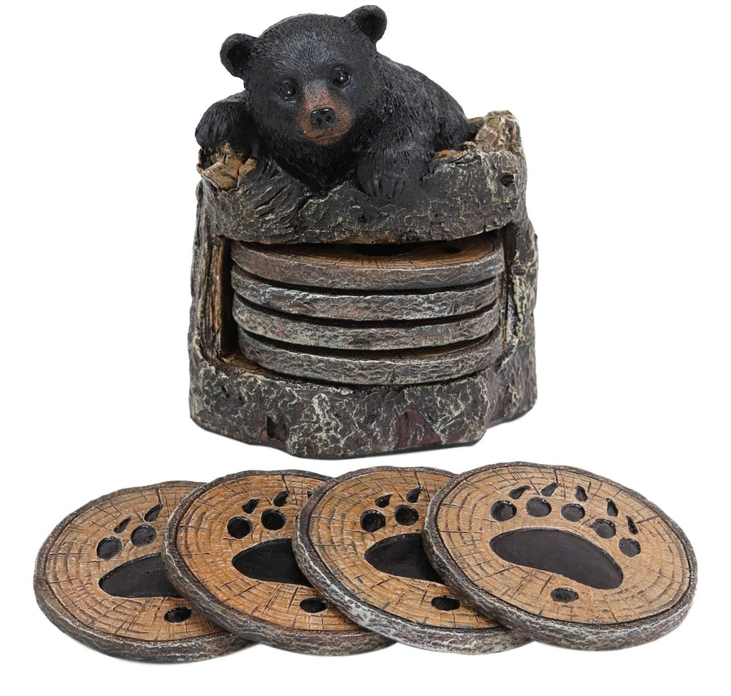Black Bear Coaster Set with 4 Coasters X604881