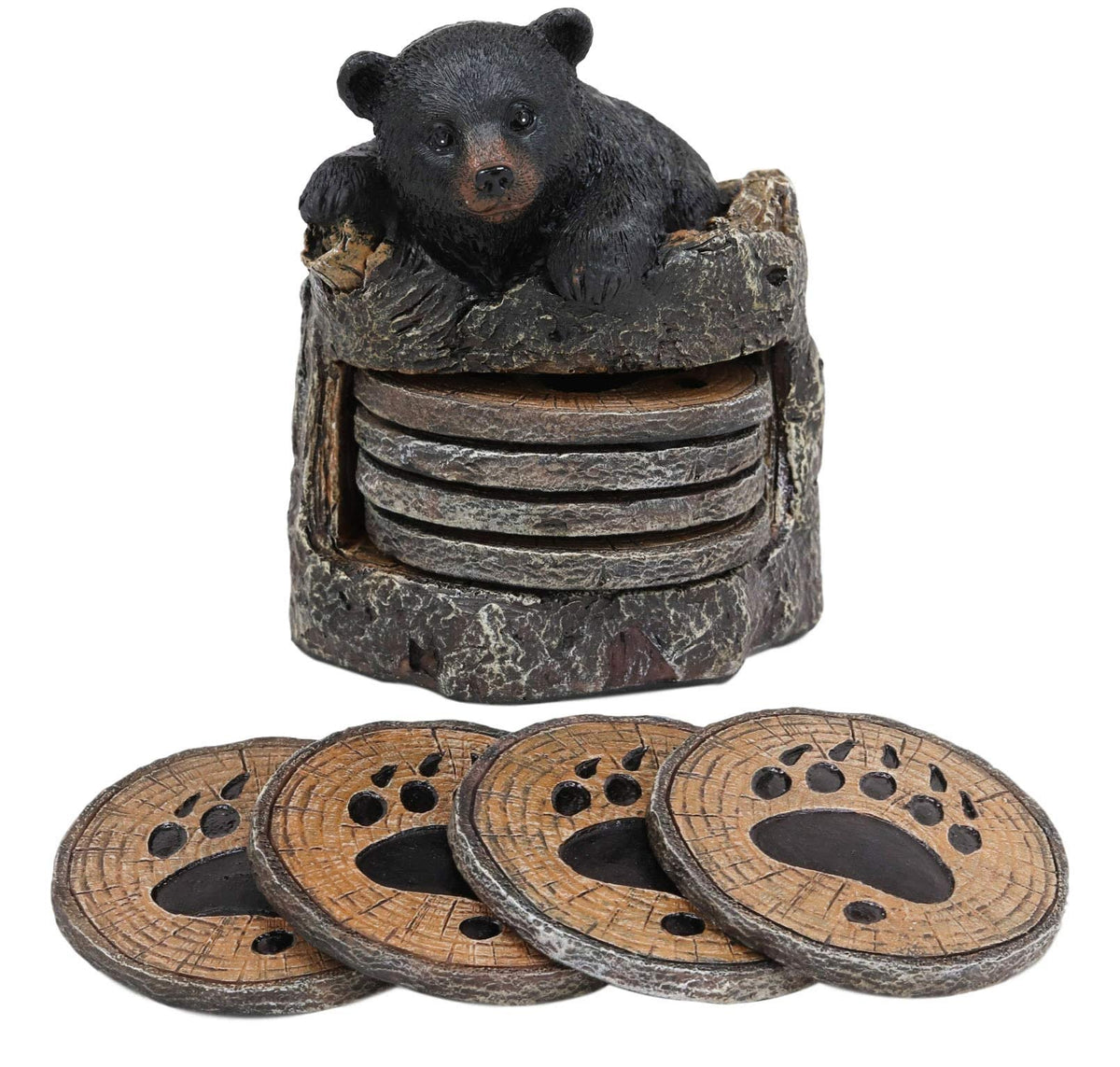 Black Bear Coaster Set with 4 Coasters X604881