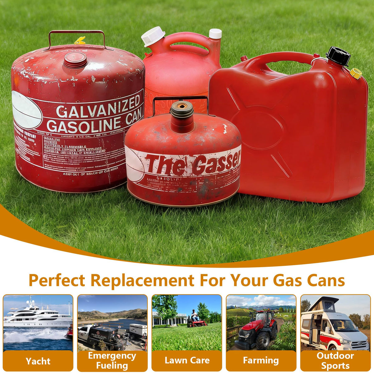 Gas Can Spout with Rubber Stopper V51015