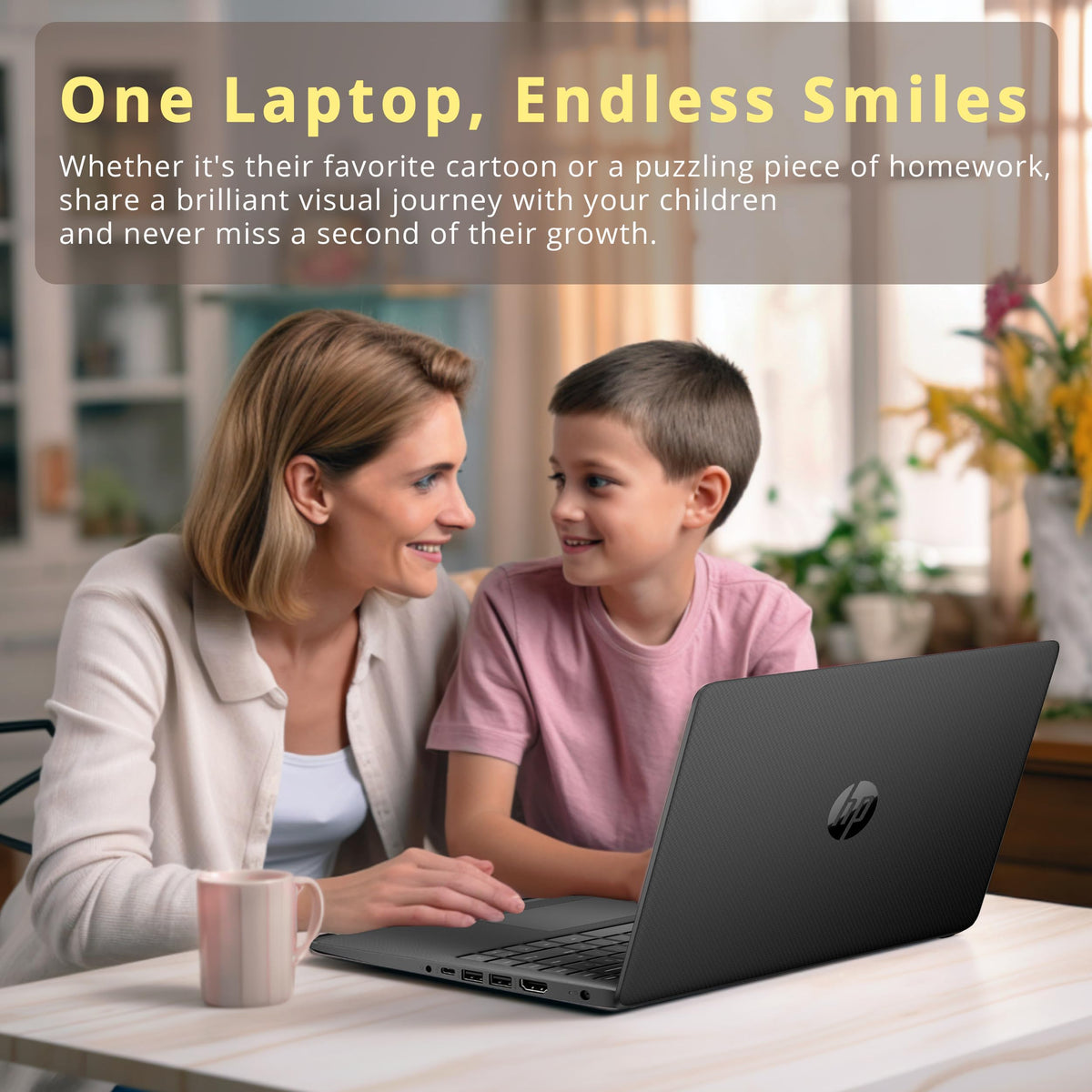 14-inch Laptop, Intel Celeron N4000, 4 GB RAM, 64 GB eMMC, Jet Black M70318