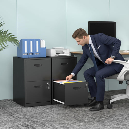 2 Drawer Metal File Cabinet with Lock I875552